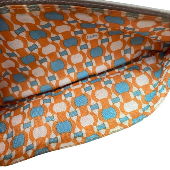 LHobo The Original Gray/Olive Smooth Leather Crossbody 8.5x5" Adjustable strap - Picture 6 of 10